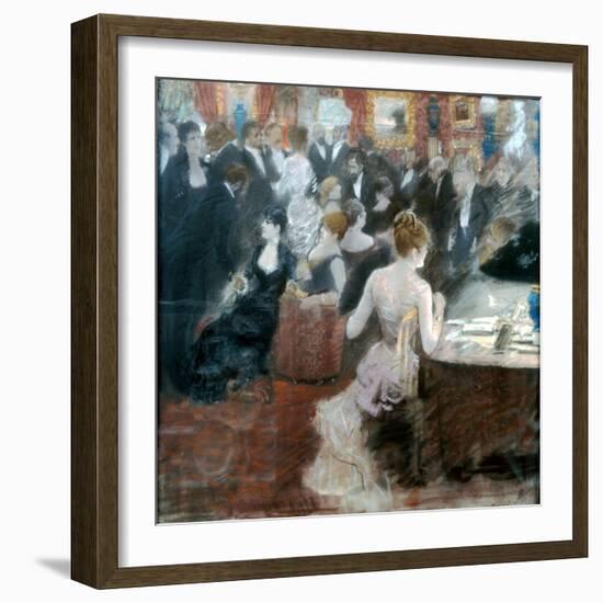 The Salon of Princess Mathilde-Giuseppe De Nittis-Framed Giclee Print