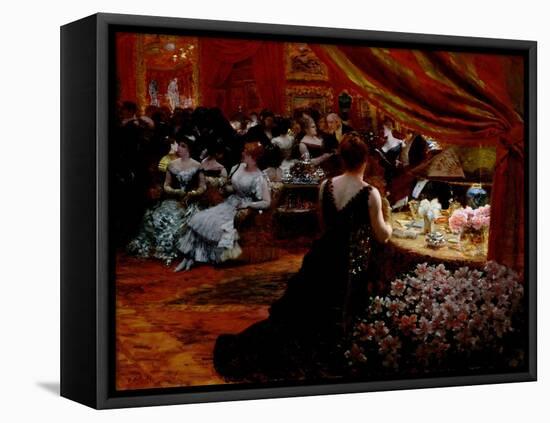 The Salon of Princess Mathilde-Giuseppe De Nittis-Framed Premier Image Canvas