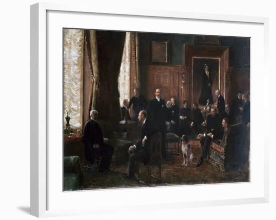 The Salon of the Countess Potocka, 1887-Jean Beraud-Framed Giclee Print