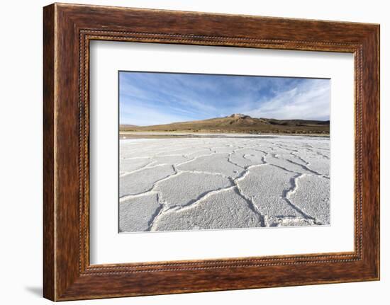 The salt flats near Coqueza, a small town near the Thunupa Volcano, Salar de Uyuni-Michael Nolan-Framed Photographic Print