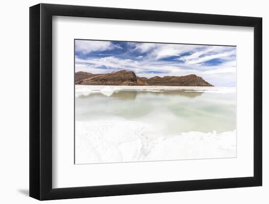 The salt flats near Coqueza, a small town near the Thunupa Volcano, Salar de Uyuni-Michael Nolan-Framed Photographic Print