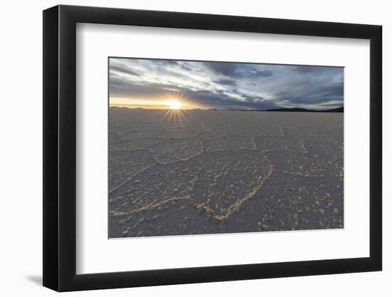 The salt flats near Coqueza, a small town near the Thunupa Volcano, Salar de Uyuni-Michael Nolan-Framed Photographic Print