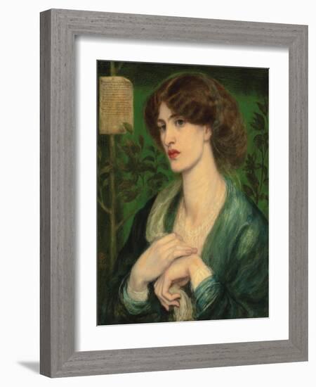 The Salutation of Beatrice-Dante Gabriel Rossetti-Framed Giclee Print