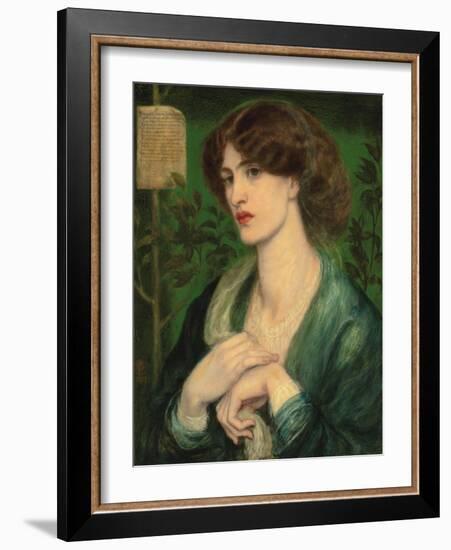 The Salutation of Beatrice-Dante Gabriel Rossetti-Framed Giclee Print