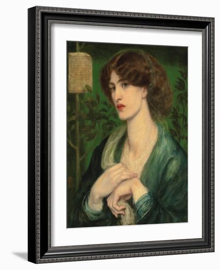 The Salutation of Beatrice-Dante Gabriel Rossetti-Framed Giclee Print