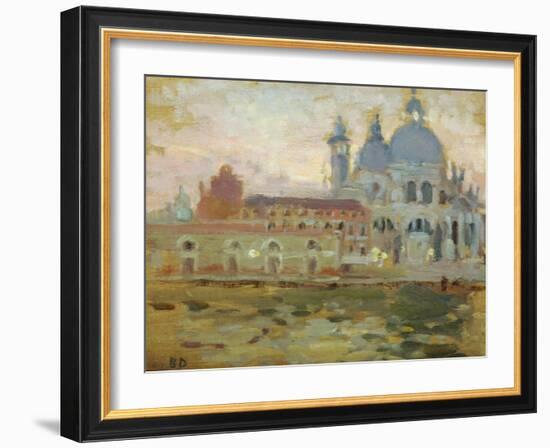 The Salute - Evening-Bernard Dunstan-Framed Giclee Print