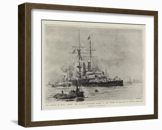 The Salving of HMS Howe-William Lionel Wyllie-Framed Giclee Print