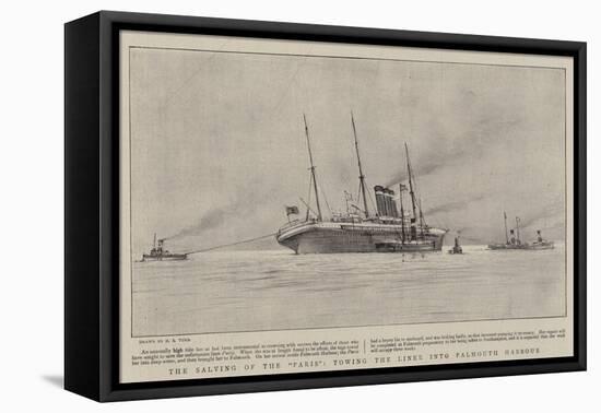 The Salving of the Paris, Towing the Liner into Falmouth Harbour-Henry Scott Tuke-Framed Premier Image Canvas