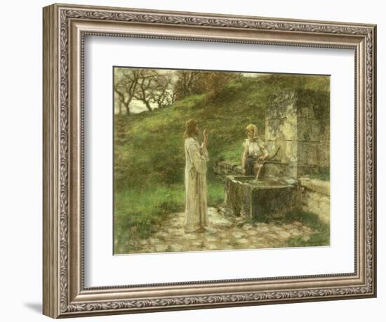 The Samaritan at the Well (Pastel on Canvas)-Leon Augustin Lhermitte-Framed Giclee Print