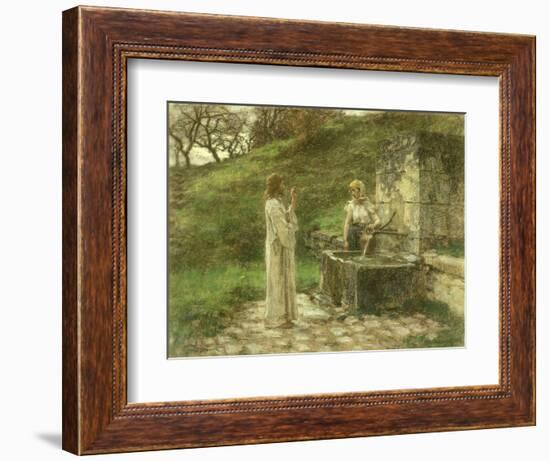 The Samaritan at the Well (Pastel on Canvas)-Leon Augustin Lhermitte-Framed Giclee Print