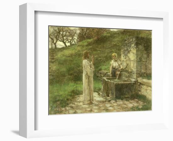 The Samaritan at the Well (Pastel on Canvas)-Leon Augustin Lhermitte-Framed Giclee Print