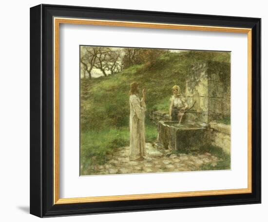 The Samaritan at the Well (Pastel on Canvas)-Leon Augustin Lhermitte-Framed Giclee Print