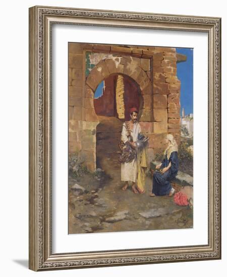 The Samaritan (Oil on Canvas)-Rudolphe Ernst-Framed Giclee Print