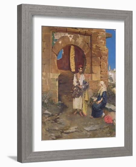 The Samaritan (Oil on Canvas)-Rudolphe Ernst-Framed Giclee Print