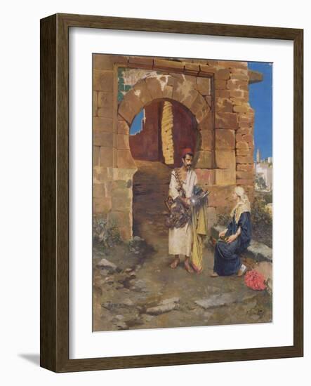 The Samaritan (Oil on Canvas)-Rudolphe Ernst-Framed Giclee Print