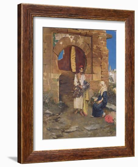 The Samaritan (Oil on Canvas)-Rudolphe Ernst-Framed Giclee Print