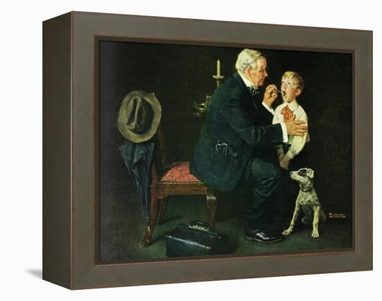 ’The Same Advice I Gave Your Dad . . .’-Norman Rockwell-Framed Premier Image Canvas