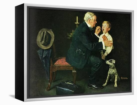 ’The Same Advice I Gave Your Dad . . .’-Norman Rockwell-Framed Premier Image Canvas