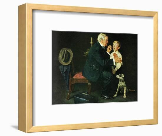 ’The Same Advice I Gave Your Dad . . .’-Norman Rockwell-Framed Giclee Print