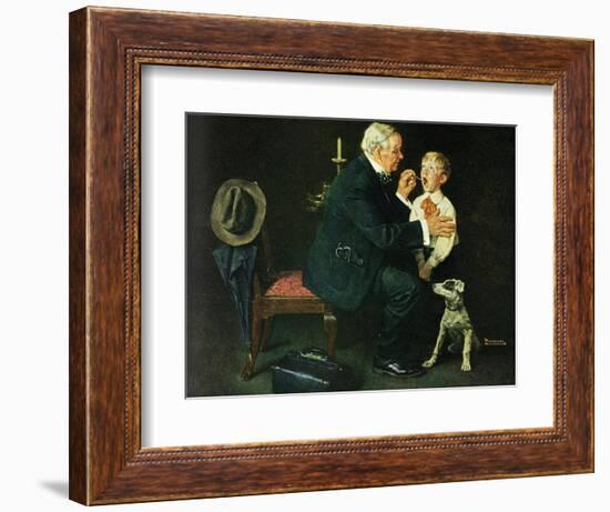 ’The Same Advice I Gave Your Dad . . .’-Norman Rockwell-Framed Giclee Print