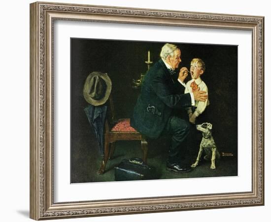 ’The Same Advice I Gave Your Dad . . .’-Norman Rockwell-Framed Giclee Print