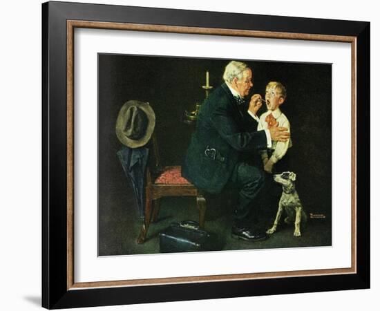 ’The Same Advice I Gave Your Dad . . .’-Norman Rockwell-Framed Giclee Print