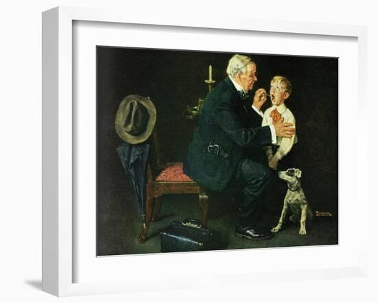 ’The Same Advice I Gave Your Dad . . .’-Norman Rockwell-Framed Giclee Print