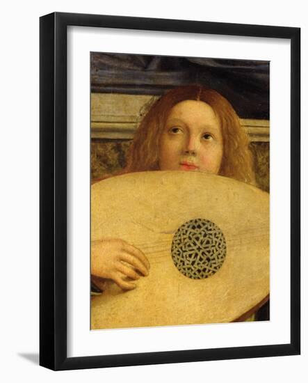 The San Giobbe Altarpiece, Detail of Angel Playing Music, c.1487-Giovanni Bellini-Framed Giclee Print