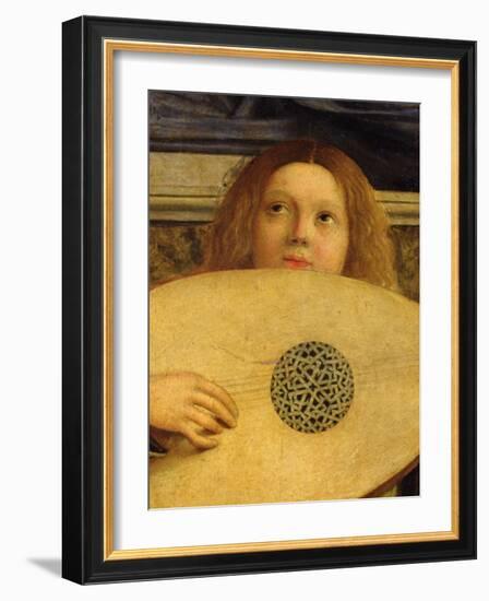 The San Giobbe Altarpiece, Detail of Angel Playing Music, c.1487-Giovanni Bellini-Framed Giclee Print
