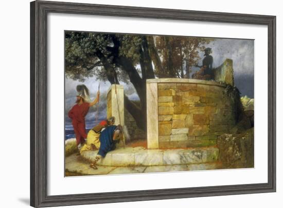 The Sanctuary of Hercules, 1884-Arnold Bocklin-Framed Giclee Print