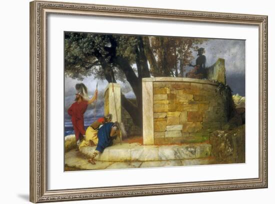 The Sanctuary of Hercules, 1884-Arnold Bocklin-Framed Giclee Print