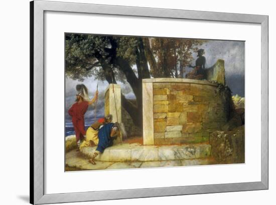 The Sanctuary of Hercules, 1884-Arnold Bocklin-Framed Giclee Print