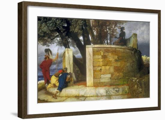 The Sanctuary of Hercules, 1884-Arnold Bocklin-Framed Giclee Print