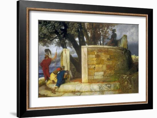 The Sanctuary of Hercules, 1884-Arnold Bocklin-Framed Giclee Print