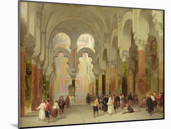 The Sanctuary of the Koran, Mosque at Cordoba, 1849 (Oil on Panel)-David Roberts-Mounted Giclee Print