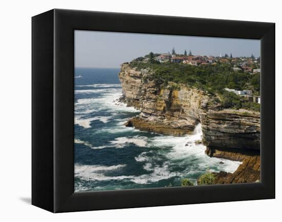 The Sandstone Cliffs of Gap - an Ocean Lookout Near the Entrance to Sydney Harbour, Australia-Andrew Watson-Framed Premier Image Canvas