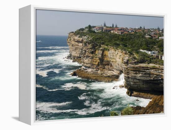 The Sandstone Cliffs of Gap - an Ocean Lookout Near the Entrance to Sydney Harbour, Australia-Andrew Watson-Framed Premier Image Canvas