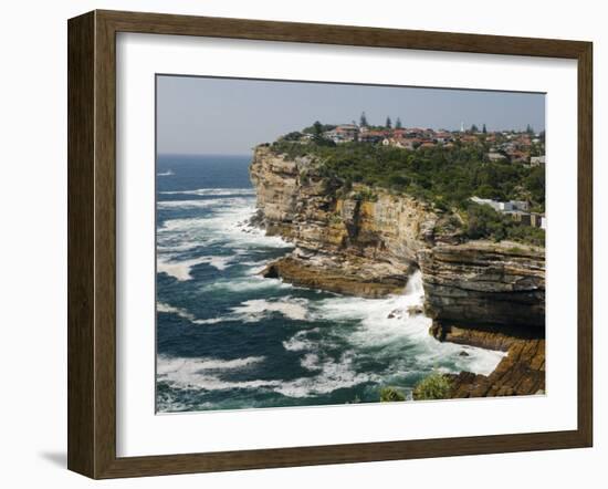 The Sandstone Cliffs of Gap - an Ocean Lookout Near the Entrance to Sydney Harbour, Australia-Andrew Watson-Framed Photographic Print