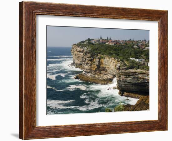 The Sandstone Cliffs of Gap - an Ocean Lookout Near the Entrance to Sydney Harbour, Australia-Andrew Watson-Framed Photographic Print