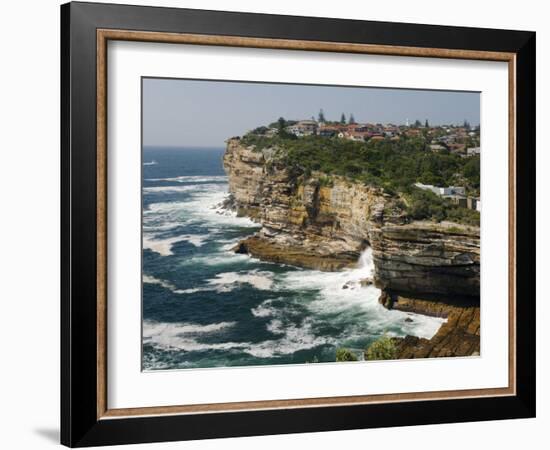 The Sandstone Cliffs of Gap - an Ocean Lookout Near the Entrance to Sydney Harbour, Australia-Andrew Watson-Framed Photographic Print