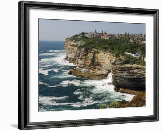 The Sandstone Cliffs of Gap - an Ocean Lookout Near the Entrance to Sydney Harbour, Australia-Andrew Watson-Framed Photographic Print