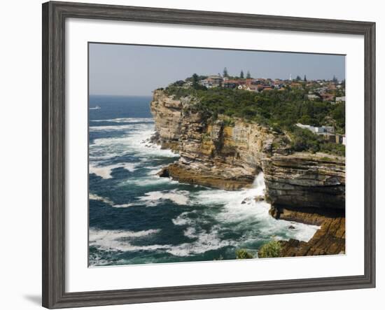 The Sandstone Cliffs of Gap - an Ocean Lookout Near the Entrance to Sydney Harbour, Australia-Andrew Watson-Framed Photographic Print