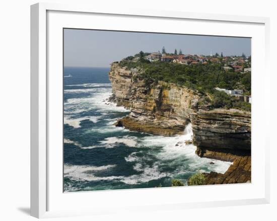 The Sandstone Cliffs of Gap - an Ocean Lookout Near the Entrance to Sydney Harbour, Australia-Andrew Watson-Framed Photographic Print