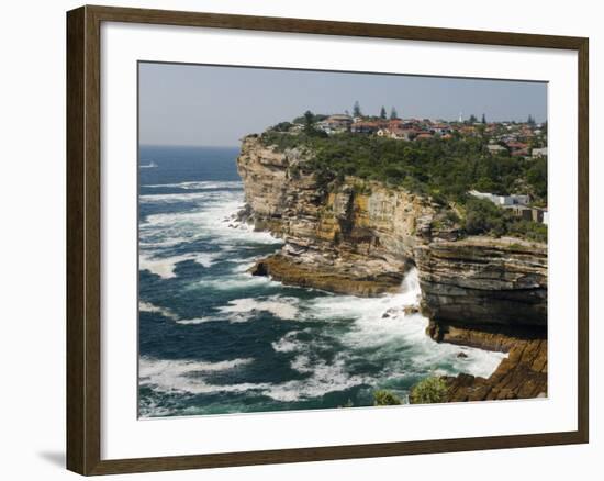 The Sandstone Cliffs of Gap - an Ocean Lookout Near the Entrance to Sydney Harbour, Australia-Andrew Watson-Framed Photographic Print