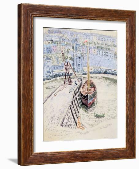 The 'Sans Pareil' in Brixham Harbour, c.1931-Dora Carrington-Framed Giclee Print