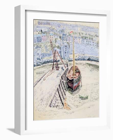The 'Sans Pareil' in Brixham Harbour, c.1931-Dora Carrington-Framed Giclee Print