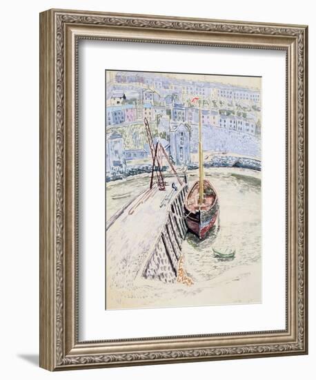 The 'Sans Pareil' in Brixham Harbour, c.1931-Dora Carrington-Framed Giclee Print