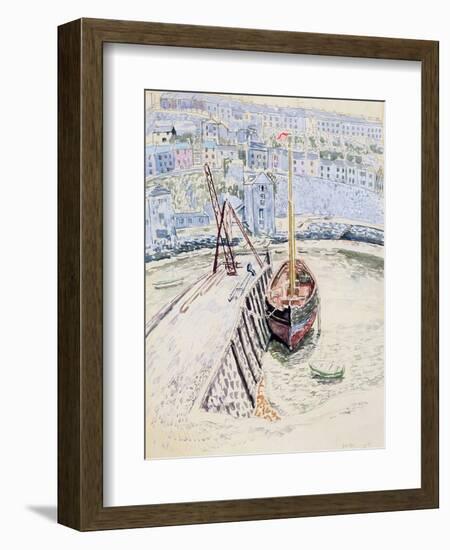 The 'Sans Pareil' in Brixham Harbour, c.1931-Dora Carrington-Framed Giclee Print