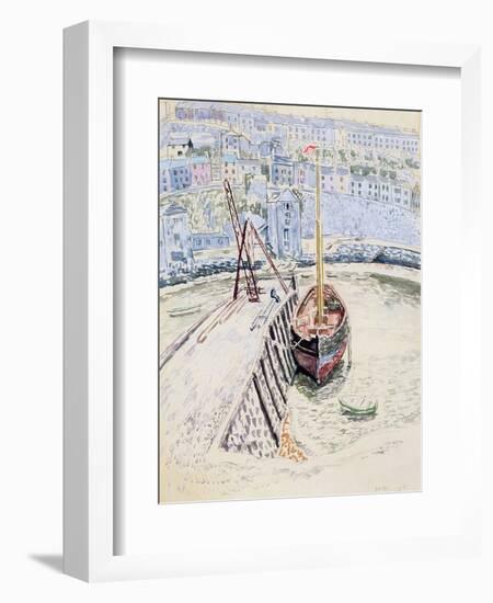 The 'Sans Pareil' in Brixham Harbour, c.1931-Dora Carrington-Framed Giclee Print