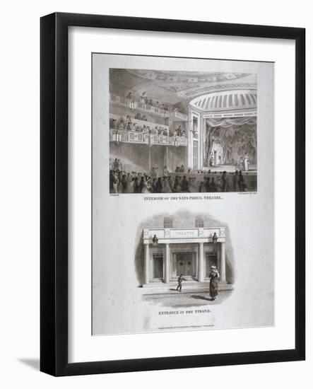 The Sans Pareil Theatre, Strand, Westminster, London, 1816-S Springsguth-Framed Giclee Print
